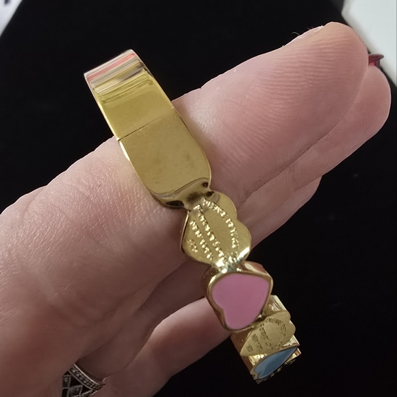 18K PLATED GOLD TITANIUM STEEL LUX INSPIRED BANGLE BRACELET - Picture 7 of 11